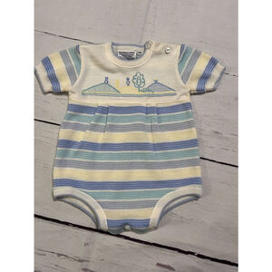 Vintage Friemanit Infant Baby One Piece Outfit Acrylic 6 Months